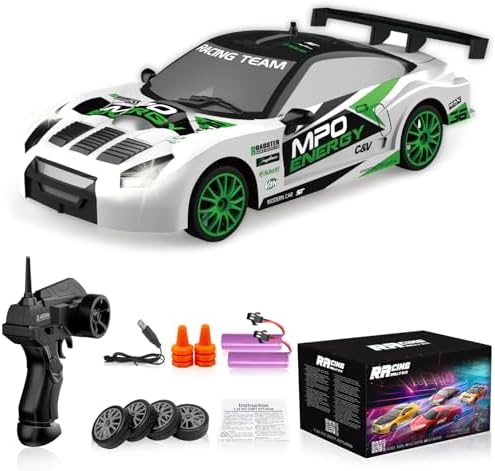 Coche teledirigido drift 1:24 GTR blanco